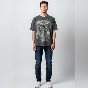 Miami Ink vintage Iconic legendary skull rhinestone Tshirt